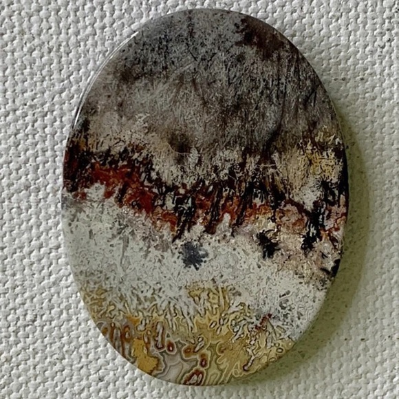 Polished Crazy Lace Agate Cabochon Lapidary Fancy Oval Picture Cab 1.5"x1.2" 10g - Picture 1 of 11